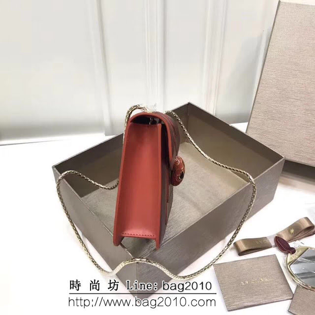 BVLGARI寶格麗 專櫃新款 蛇頭扣環 單層蛇頭包 鏈條單肩斜挎包 B283558 FYD1306
